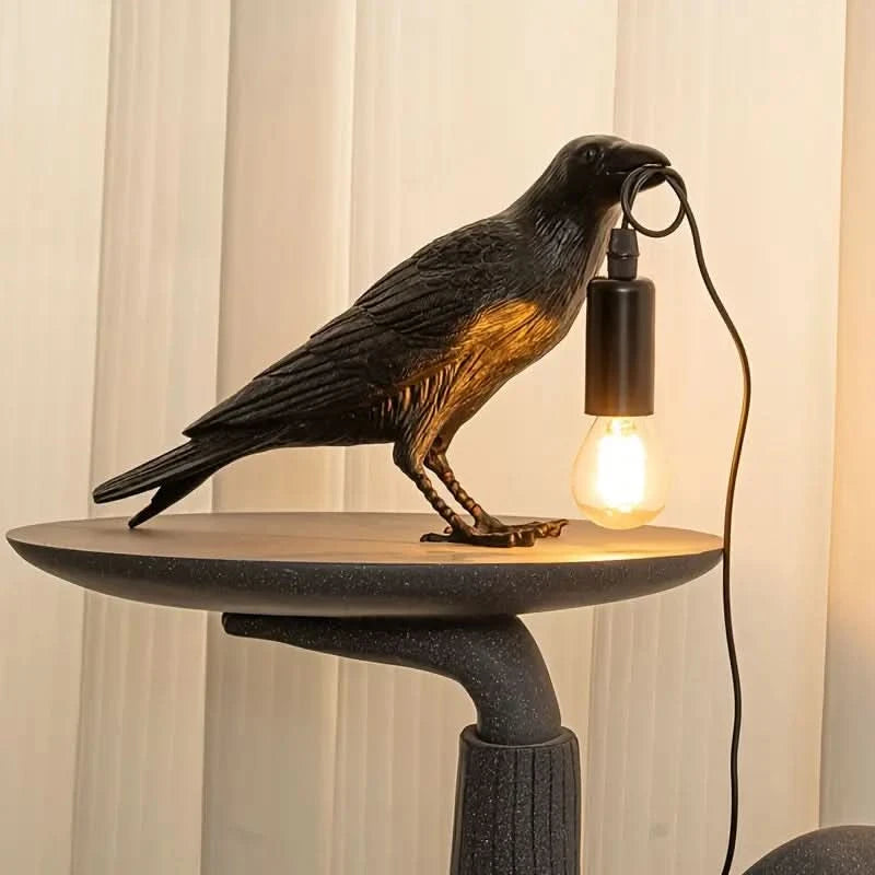 Raven Bird Accent Table Lamp
