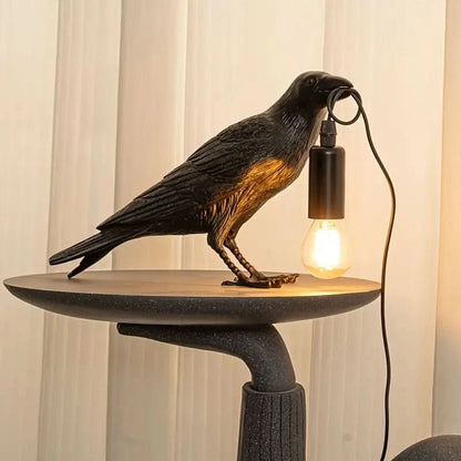 Raven Bird Accent Table Lamp