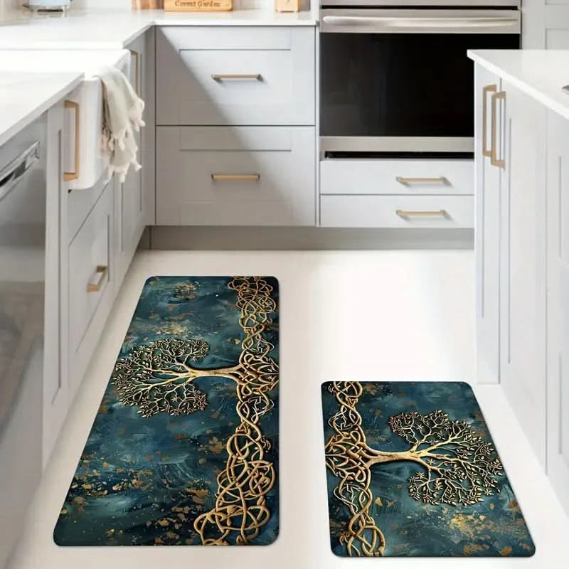 Tree of Life Non-Slip Floor Kitchen Mat