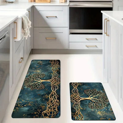 Tree of Life Non-Slip Floor Kitchen Mat