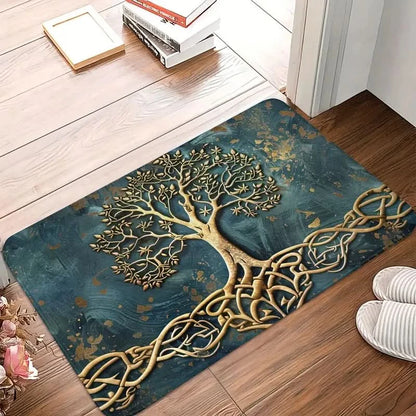 Tree of Life Non-Slip Floor Kitchen Mat