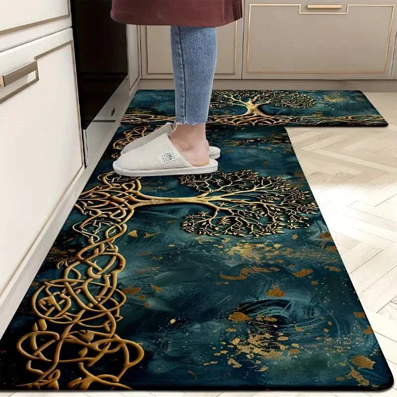 Tree of Life Non-Slip Floor Kitchen Mat