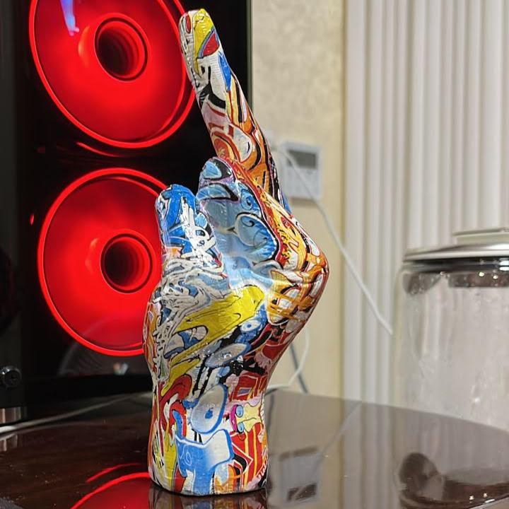 ArtZ® I Have A Bad Attitude Sculpture Middle Finger Sculpture