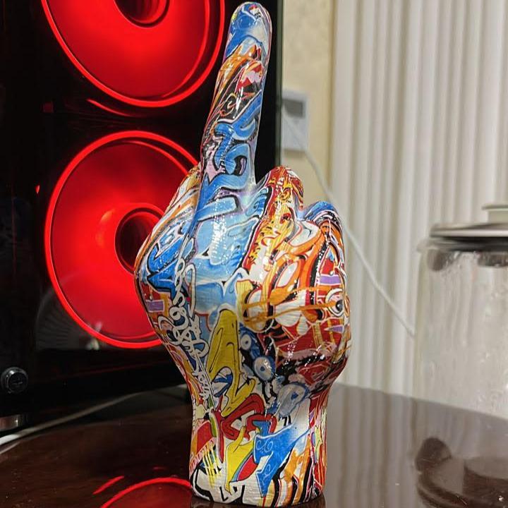 ArtZ® I Have A Bad Attitude Sculpture Middle Finger Sculpture