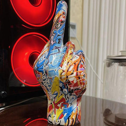 ArtZ® I Have A Bad Attitude Sculpture Middle Finger Sculpture